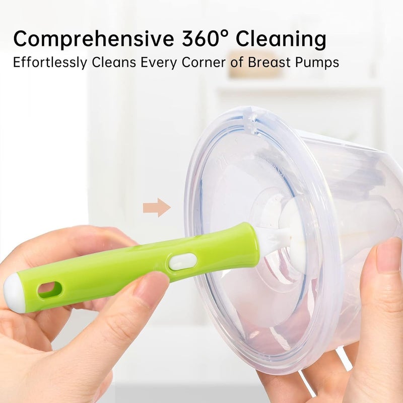 TEITEAI Breast Pump Cleaning Kit, Compatible with Momcozy Breast Pumps, Breast Pump Cleaning Brush, Breast Pump Brushes for Cleaning - Image 3